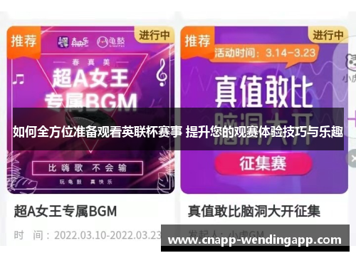 如何全方位准备观看英联杯赛事 提升您的观赛体验技巧与乐趣 如何全方位准备观看英联杯赛事 提升您的观赛体验技巧与乐趣